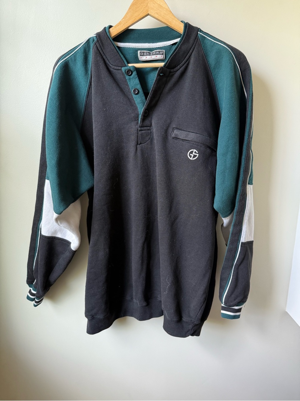 GENERRA SPORT Vintage Colorblock Sweatshirt 90s‎ Streetwear Retro Normcore XL